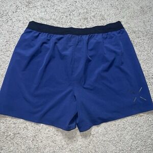 Ten Thousand Interval Athletic Shorts Men 2XL Navy Drawstring Waist 7" Inseam